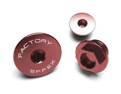 Factory Effex Engine Plug Kit Kawasaki KX250 / KX450 / F / X / SR 2009-2023 Red [Open Box]