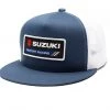 Factory Effex Suzuki Factory Snapback Hat -Factory Effex Sales Shop factory effex suzuki factory snapback hat navy white mesh os 1