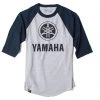Factory Effex Yamaha Baseball T-Shirt -Factory Effex Sales Shop factory effex yamaha baseball t shirt heather navy 1